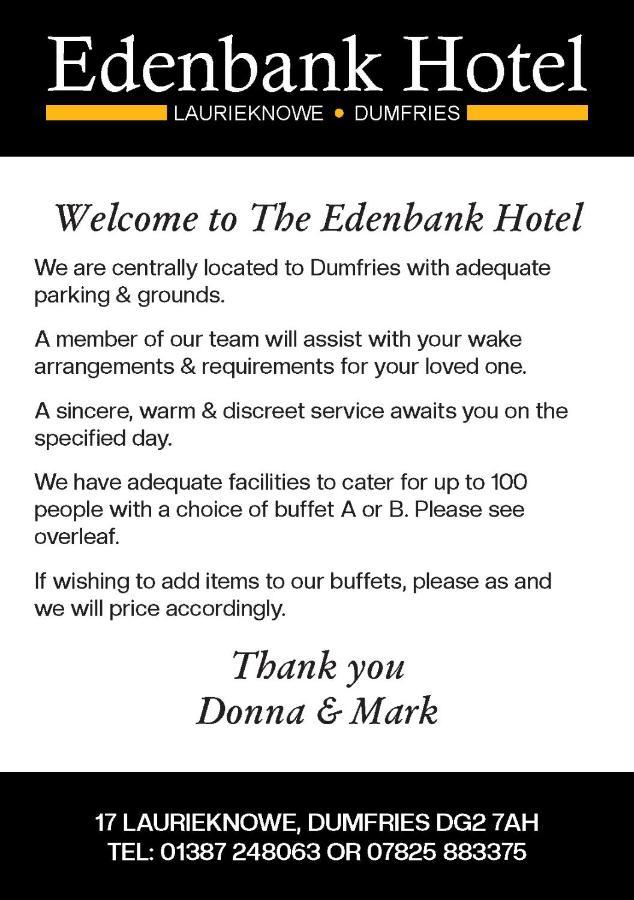Edenbank Hotel Dumfries Exterior foto